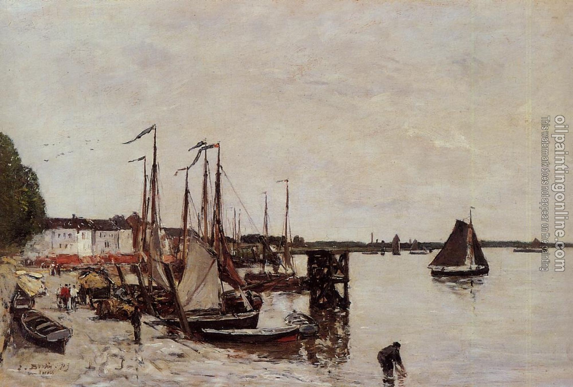 Boudin, Eugene - Anvers, Fishing Boats